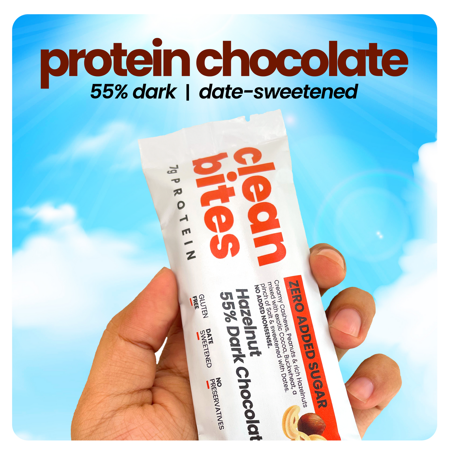 Dark Chocolate - Hazelnut (50g) | 7g Protein